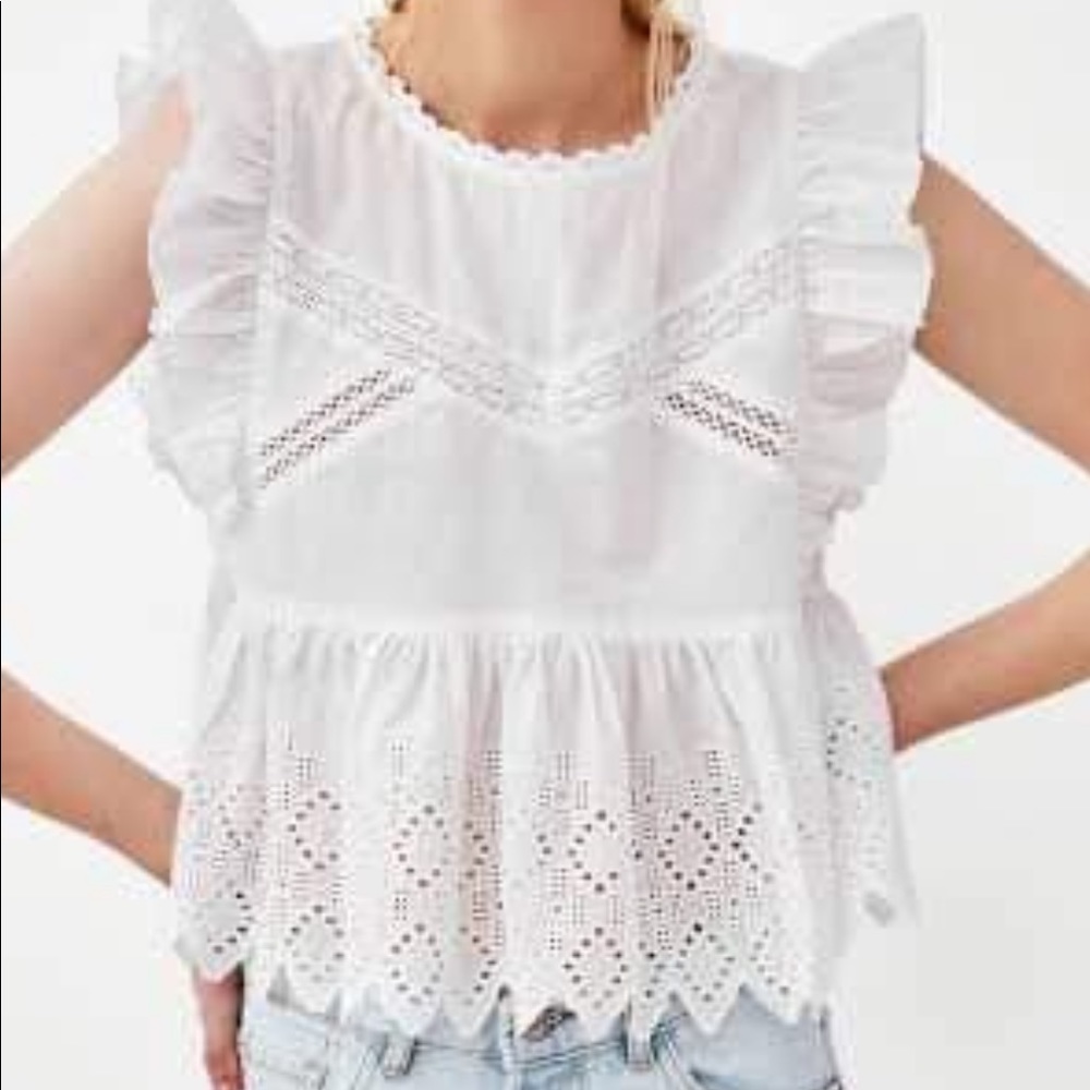 NWOT LOWRYS FARM eyelet top